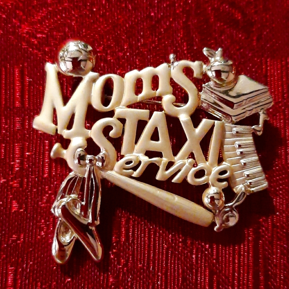 ASC Brooch gold tone Mom's Taxi